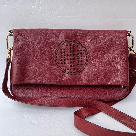 Tory Burch Handbags - Tory Burch Crossbody Bag Soft Burgundy Leather